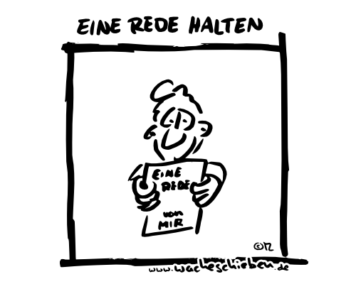 eine Rede halten