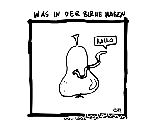 was in der Birne haben