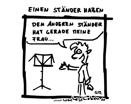 einen Ständer haben