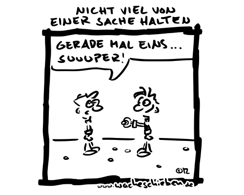 nicht viel von einer Sache halten