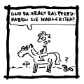 einen vom Pferd erzählen