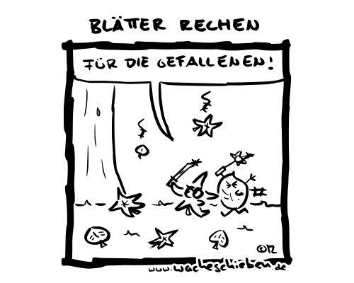 Blätter rechen