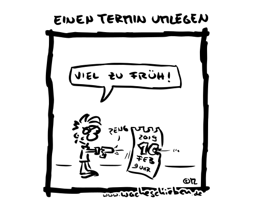 einen Termin umlegen