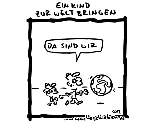 ein Kind zur Welt bringen