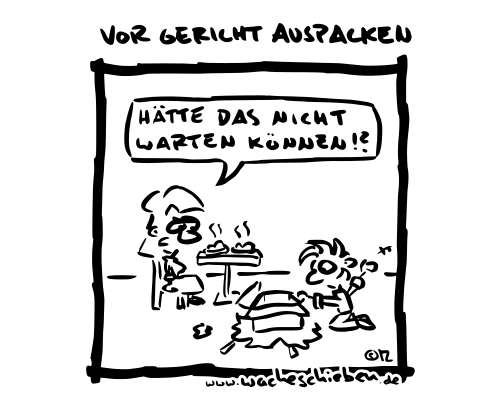 vor Gericht auspacken