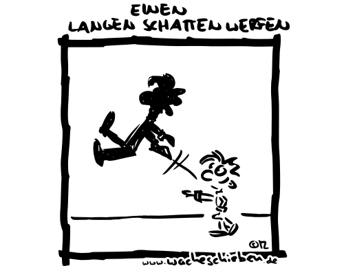 einen langen schatten werfen