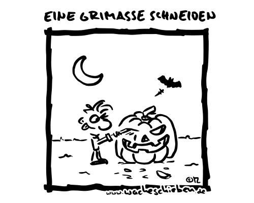 eine Grimasse schneiden