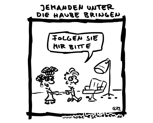 jemanden unter die Haube bringen