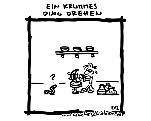 ein krummes Ding drehen