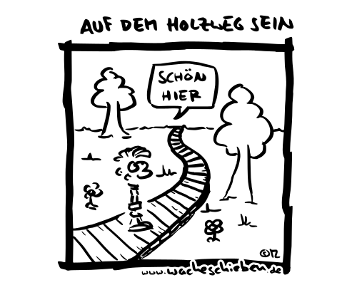 auf dem Holzweg sein