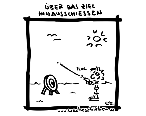 über das Ziel hinausschießen